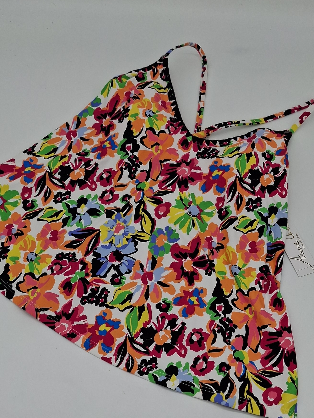 Anne Cole Sun Blossom Easy Triangle Tankini Top Multicolor XS